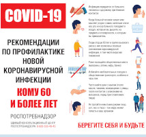 Рекомендации по профилактике новой коронавирусной инфекции «Кому 60 и более лет»
